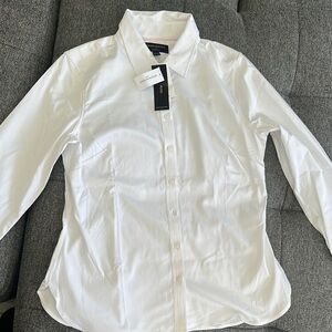 Banana Republic White Button Down Shirt Long Sleeves